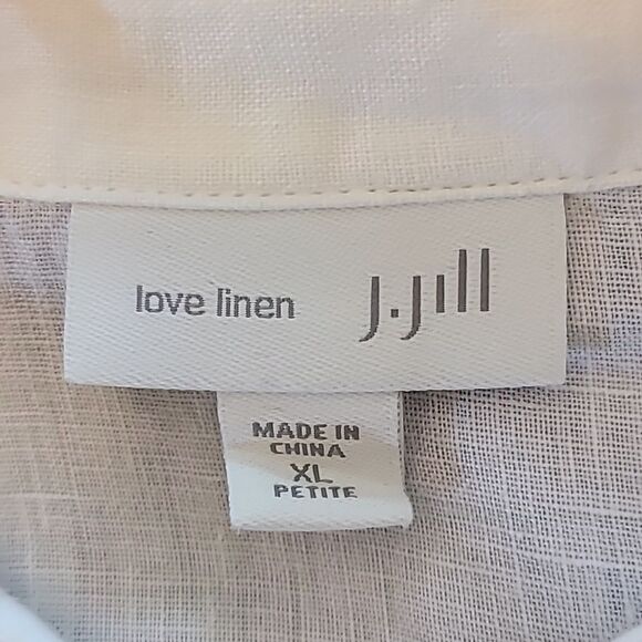 J.jill Everyday Linen Button-Front Shirt White Size - Picture 10 of 14